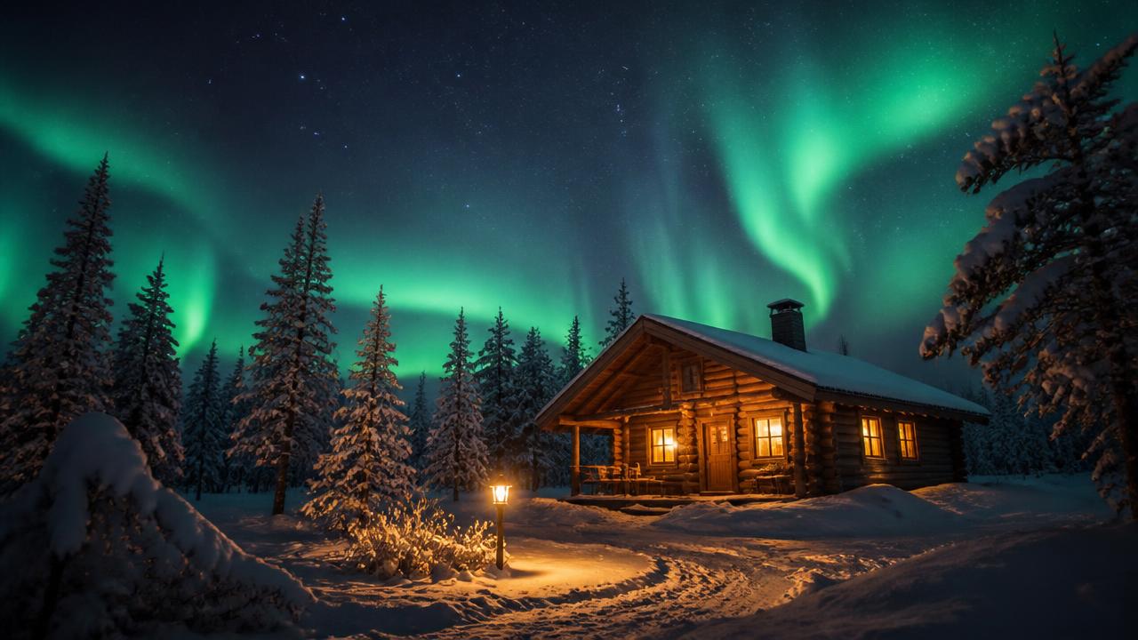 Northern lights in Rovaniemi